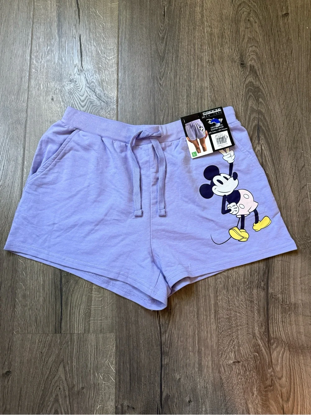 Freeze Lavender Mickey Mouse Athletic Lounge Shorts - Picture 1 of 7